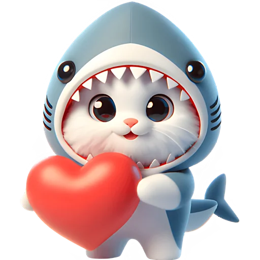 🫶 Стикер «Пушистые акулы» для Telegram