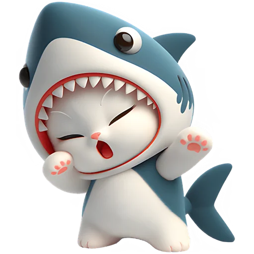 😎 Стикер «Пушистые акулы» для Telegram