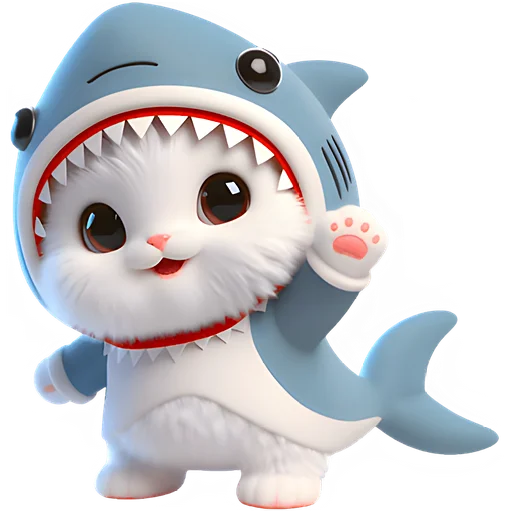 👋 Стикер «Пушистые акулы» для Telegram