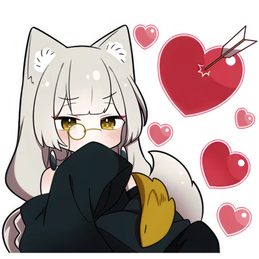 💘 Стикер «Очаровательная киса» для Telegram