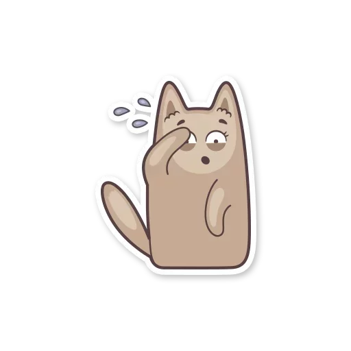 😥 Стикер «Gray Kitten» для Telegram