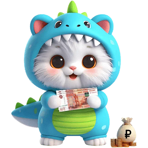🤑 Стикер «Динозаврики» для Telegram