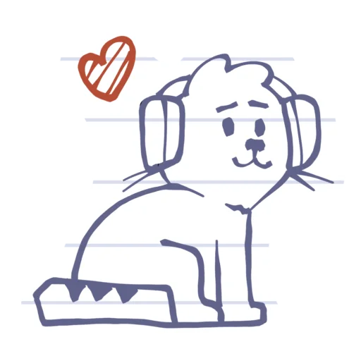 ❤️ Стикер «Каракуля» для Telegram