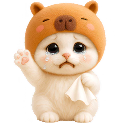 😭 Стикер «Котик-капибара» для Telegram