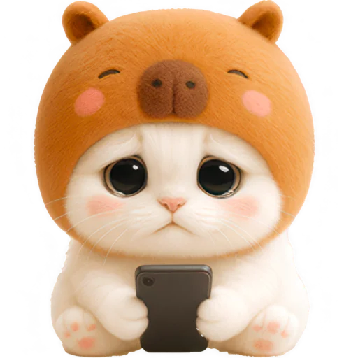 🥹 Стикер «Котик-капибара» для Telegram