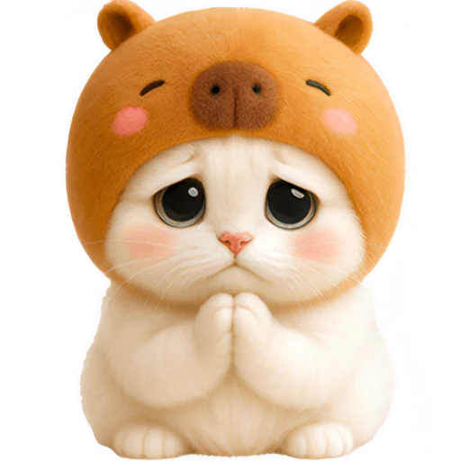 🙏 Стикер «Котик-капибара» для Telegram