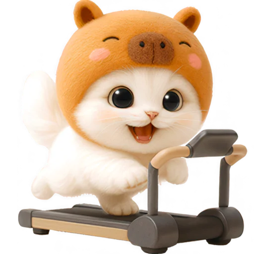 🏃‍♂‍➡️ Стикер «Котик-капибара» для Telegram