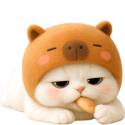 🫠 Стикер «Котик-капибара» для Telegram
