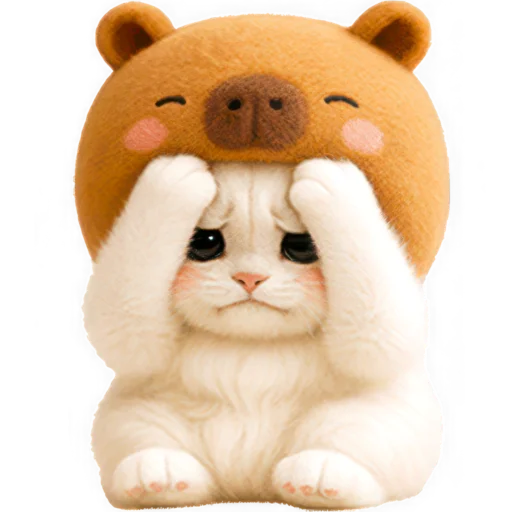 🥹 Стикер «Котик-капибара» для Telegram