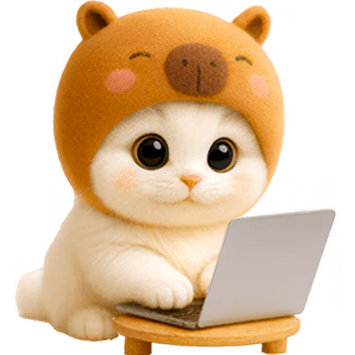 🤓 Стикер «Котик-капибара» для Telegram