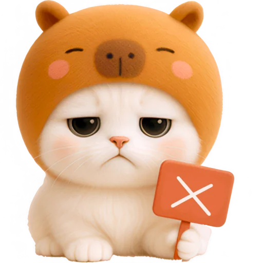 🙅‍♂ Стикер «Котик-капибара» для Telegram