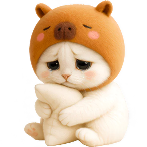 😢 Стикер «Котик-капибара» для Telegram