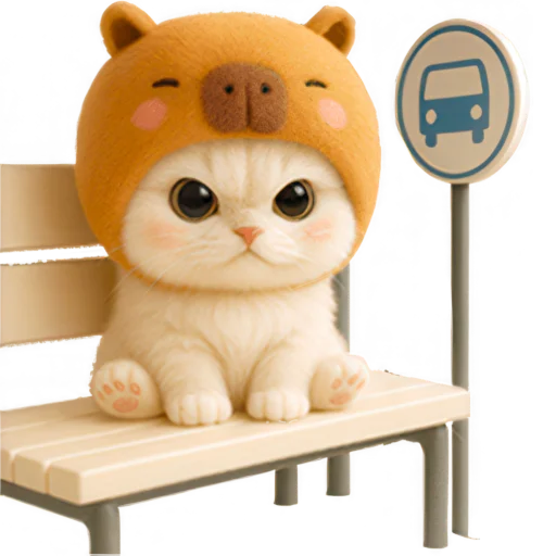 😏 Стикер «Котик-капибара» для Telegram