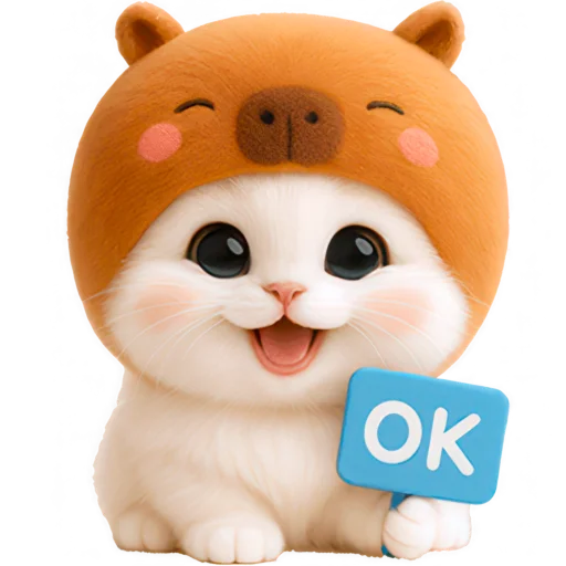 🆗 Стикер «Котик-капибара» для Telegram
