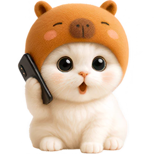 😲 Стикер «Котик-капибара» для Telegram