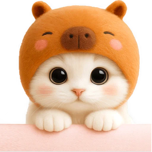 🥹 Стикер «Котик-капибара» для Telegram