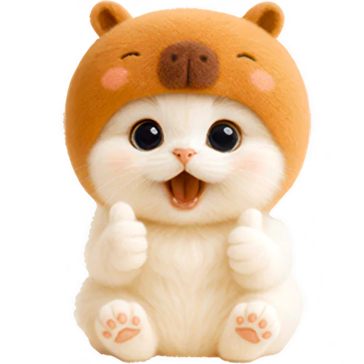 👍 Стикер «Котик-капибара» для Telegram