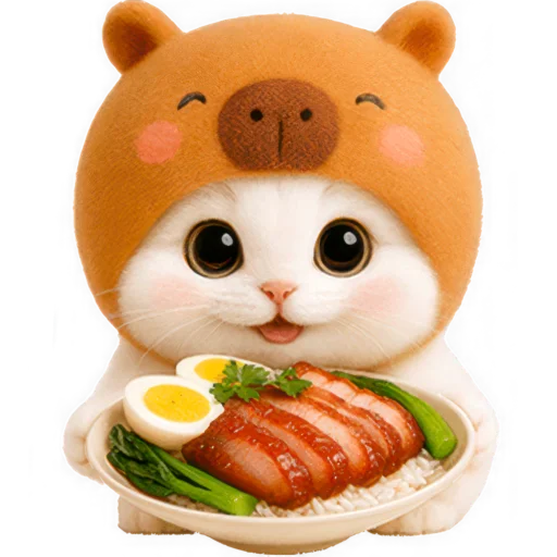🍳 Стикер «Котик-капибара» для Telegram