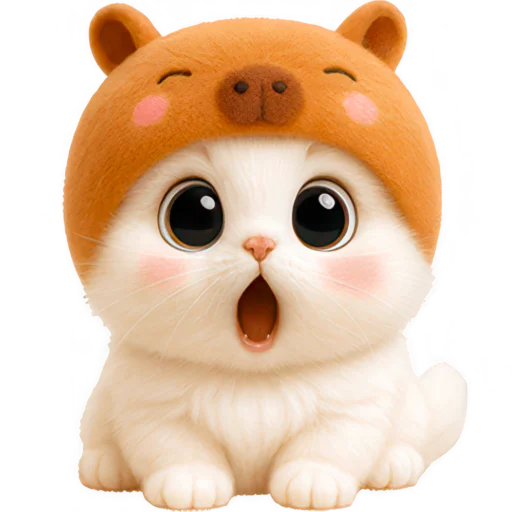 😲 Стикер «Котик-капибара» для Telegram