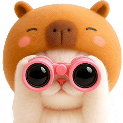 Стикерпак Котик-капибара для Telegram