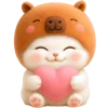 ❤️ Эмодзи «Котик-капибара» для Telegram