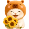 🌻 Эмодзи «Котик-капибара» для Telegram