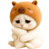 😢 Эмодзи «Котик-капибара» для Telegram