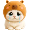 😭 Эмодзи «Котик-капибара» для Telegram