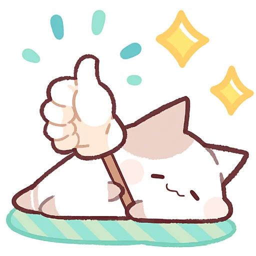 👍 Стикер «Котенок Неккоро 2» для Telegram