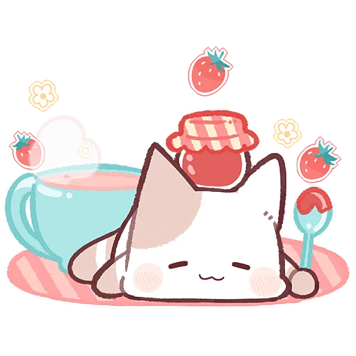 🍓 Стикер «Котенок Неккоро 2» для Telegram