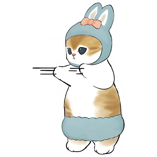 👊 Стикер «Котята в костюмах» для Telegram