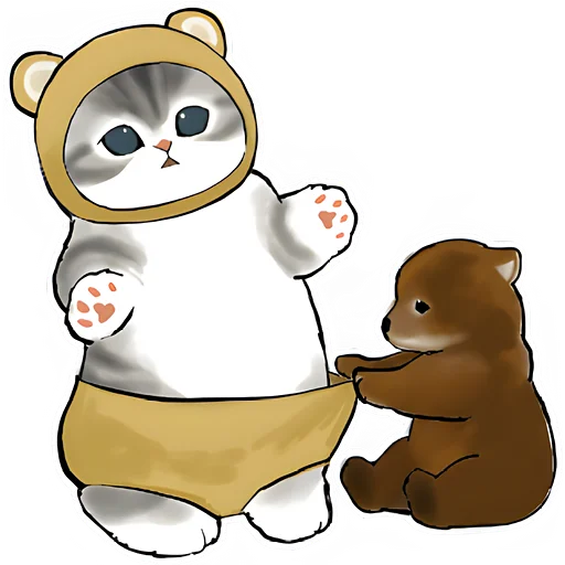 😬 Стикер «Котята в костюмах» для Telegram