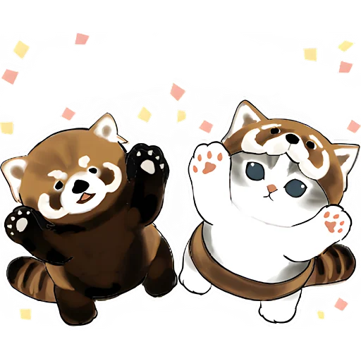 🥳 Стикер «Котята в костюмах» для Telegram