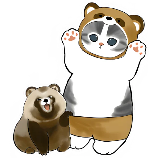 😈 Стикер «Котята в костюмах» для Telegram