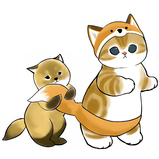 🦊 Стикер «Котята в костюмах» для Telegram