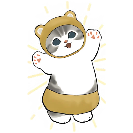 ☀ Стикер «Котята в костюмах» для Telegram