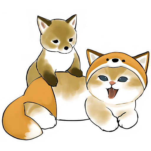 🦊 Стикер «Котята в костюмах» для Telegram