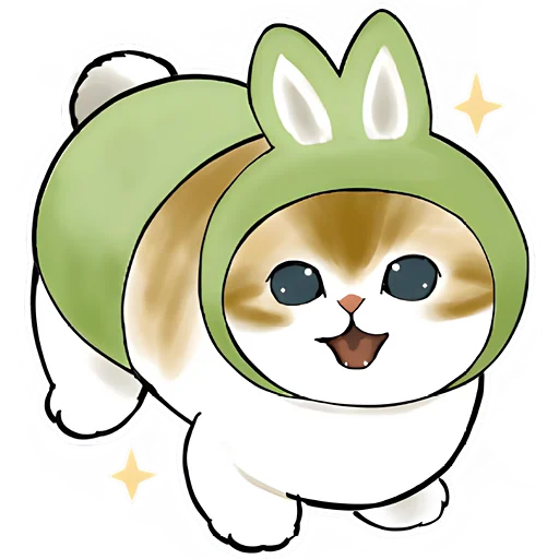 🐰 Стикер «Котята в костюмах» для Telegram