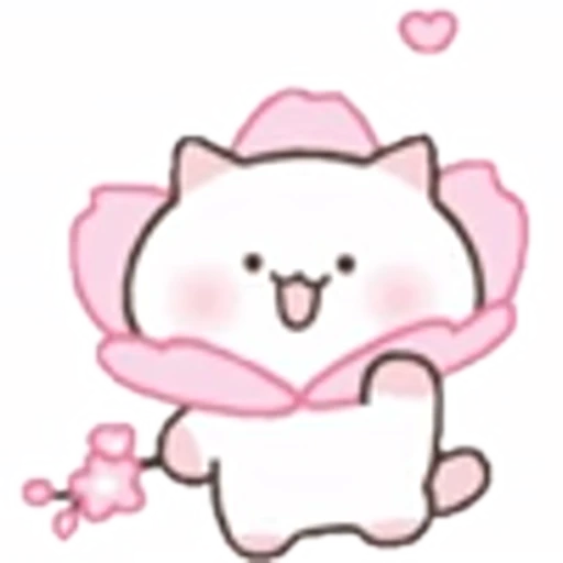 Стикерпак Kitten Flowery для Telegram
