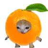 🍊 Эмодзи «Kitten Fruits Vegetables» для Telegram