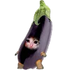 🍆 Эмодзи «Kitten Fruits Vegetables» для Telegram