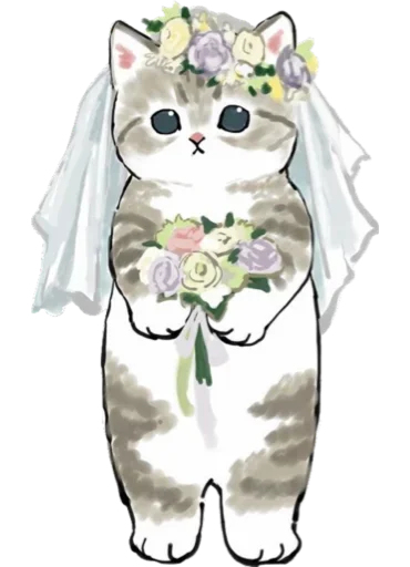 👰‍♀️ Стикер «Kittens mofu_sand» для Telegram