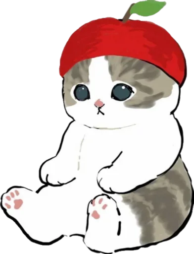 🍎 Стикер «Kittens mofu_sand» для Telegram