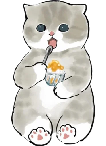 🍨 Стикер «Kittens mofu_sand» для Telegram