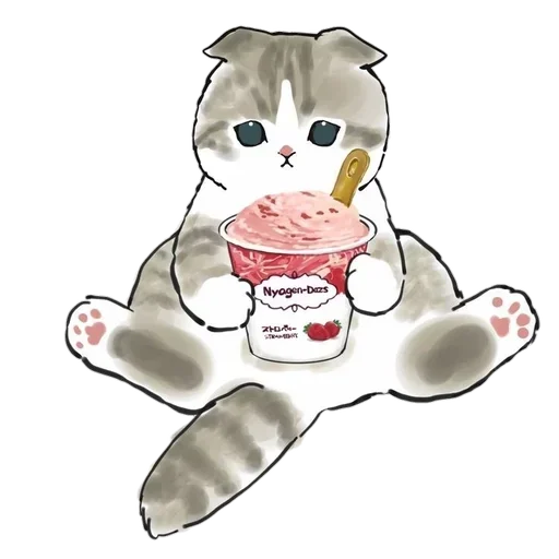 🍧 Стикер «Kittens mofu_sand» для Telegram