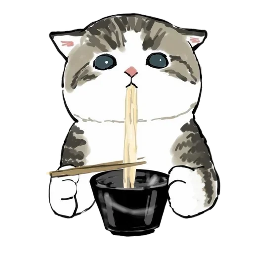 🍜 Стикер «Kittens mofu_sand» для Telegram