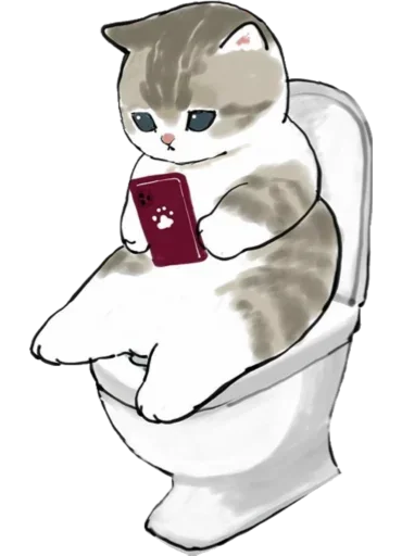 🚽 Стикер «Kittens mofu_sand» для Telegram