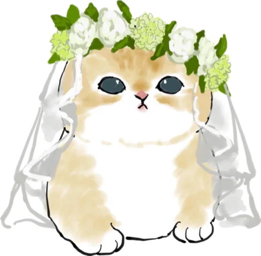 👰‍♀️ Стикер «Kittens mofu_sand 3» для Telegram