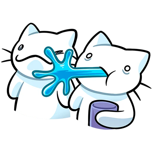 😱 Стикер «Кисятки на отдыхе Без Текста» для Telegram