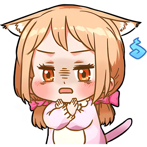 🙅‍♀ Стикер «Киса тян» для Telegram